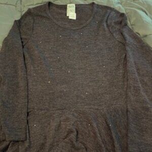 NWT - Vocal Brand Sweater with Peplum and Sparkles - XL